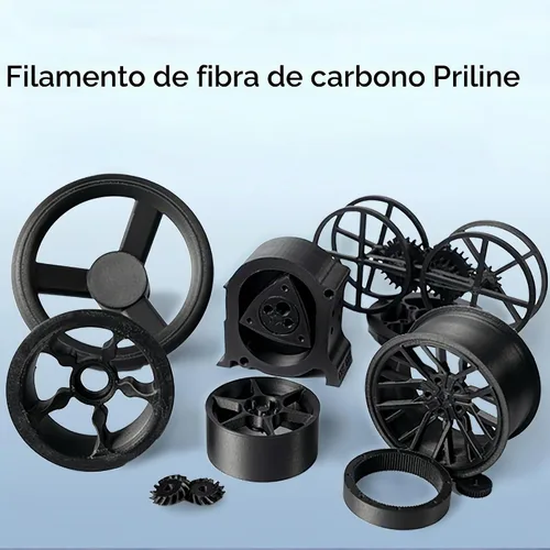Vista 9 de Filamento de fibra de carbono PRILINE, filamento de fibra de carbono y policarbonato para impresora 3D de 1.75 mm, filamento de fibra de carbono