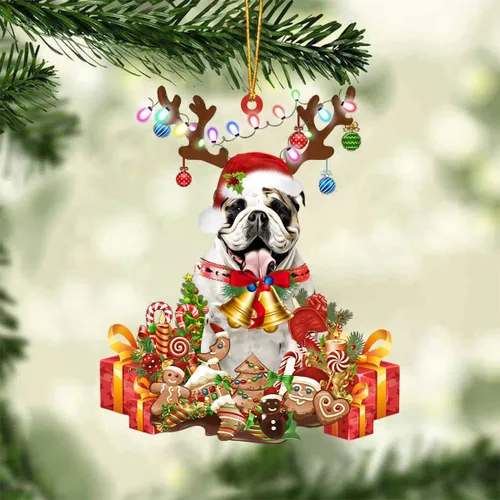 Vista 44 de Nazenti Adorno de Navidad personalizado de reno de Alaskan Malamute – Adorno de perro personalizado para amantes de las mascotas, acrílico plano