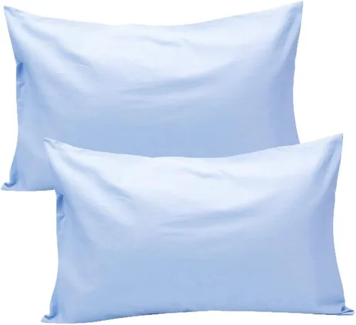 Vista 34 de Fundas de almohada de algodón peinado de 600 hilos (paquete de 2) tamaño estándar de 20 x 26 pulgadas, color azul aguamarina Azul Aqua (Solid)
