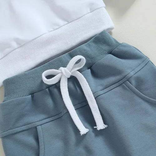 Vista 4 de Conjunto de sudadera con capucha y pantalones de manga larga para bebé niño y niño, 2 piezas, ropa de otoño