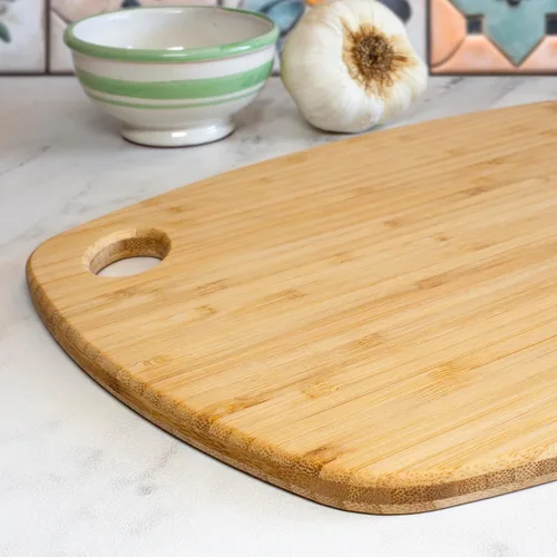 Vista 7 de Totally Bamboo GreenLite Tabla de cortar apta para lavavajillas, tabla de cortar reversible de bambú de 13.5 x 9 pulgadas, tabla de preparación