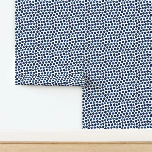 Vista 4 de Spoonflower Watercolor Polka Pre-Pasted Removable Wallpaper Sample 12" x 24" Circles Boho Nursery Abstract Kitchen Self-adhesive, removable