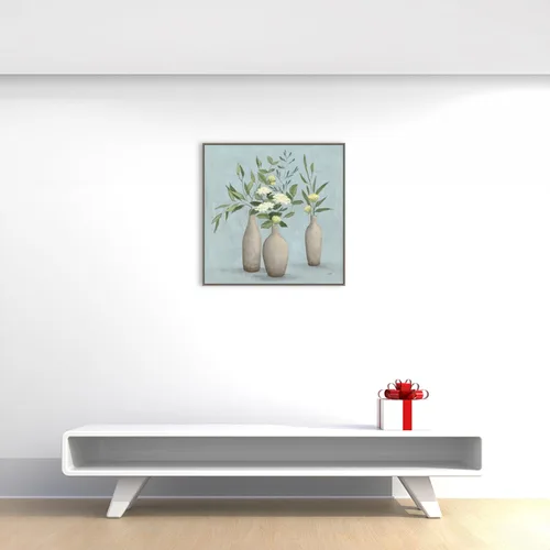 Vista 5 de Amanti Art Lienzo enmarcado para pared, ramo natural I Blue de Julia Purinton, lienzo enmarcado para pared, obra de arte de naturaleza muerta