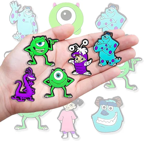 Vista 2 de HONAGLESHOP Dijes de dibujos animados para zapatos de película de terror, dijes de PVC de Halloween para zapatos, sandalias, pulseras y pulseras