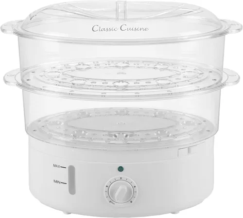 Vista 5 de Olla arrocera con cesta de vapor, olla de arroz a vapor para verduras, aparato de vapor eléctrico de 6.3 cuartos de galón con temporizador