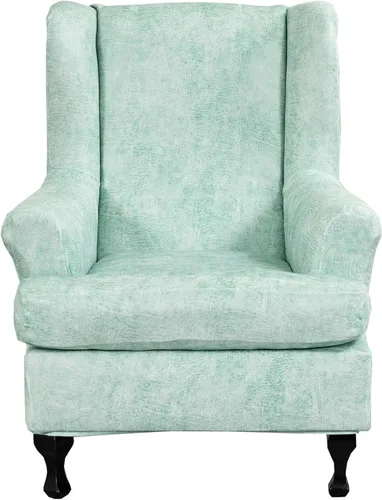 Vista 28 de CRFATOP 2 fundas elásticas para silla con respaldo de alas de mariposa, fundas de tela de elastano con respaldo de ala, fundas para sillón con parte