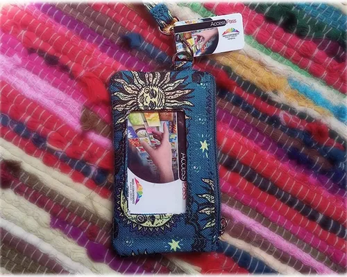 Vista 4 de DQL Cartera de identificación con cremallera y cordón, perfecta para mujeres de bajo presupuesto, Cabras, Talla única, Cartera con cremallera
