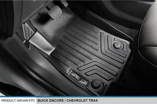 Vista 2 de SMARTLINER Juego de alfombrillas de piso de ajuste personalizado de 2 filas y revestimiento de carga compatible con Buick Encore 2013-2022