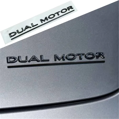 Vista 7 de YHCDSEA Emblema de doble motor para decoración a cuadros compatible con Tesla Model 3 Y X S accesorios (A-Plaid)