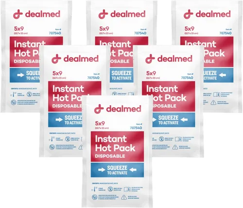 Vista 9 de Dealmed Paquete de 3 paquetes calientes desechables de 5 x 9 pulgadas para lesiones, hinchazón, esguinces, dolor muscular y más, activación de un