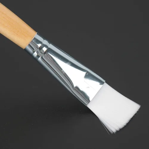 Vista 8 de 10 cepillos de máscara facial, aplicador de lodo de pelo suave, herramienta de cuidado de la piel DIY con mango de madera