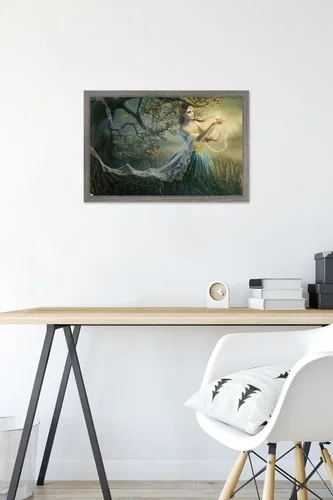 Vista 6 de Trends International Melanie Delon - Póster de pared de rapto, 14.72 x 22.37 pulgadas, versión enmarcada de madera de granero