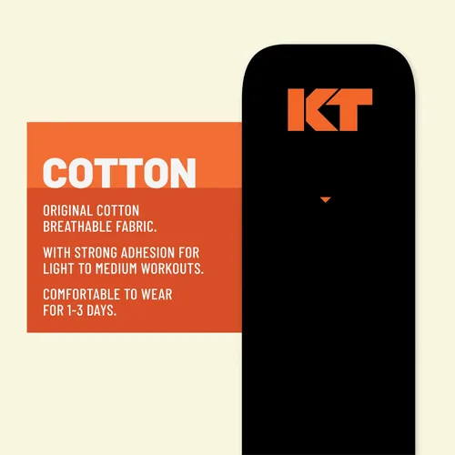 Vista 4 de KT Tape, Cinta original de algodón, Cinta atlética elástica de kinesiología, rollo sin cortar de 16