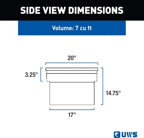 Vista 3 de UWS TBS-63-A-LP-BLK Caja de herramientas negra de aluminio con tapa biselada y aislante.