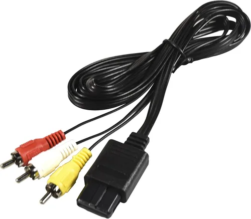 Vista 5 de HQRP Cable AV Multi para Nintendo Super NES/Gamecube - 3 RCA Composite Audio Video Cord, Multi Out Connector