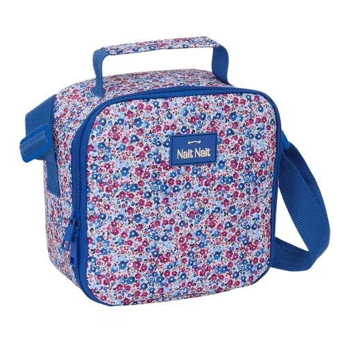 Vista 2 de Portameriendas Térmico Nait Nait Flores coimbra azul Azul 20 x 20 x 15 cm