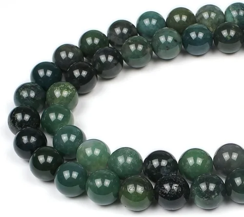 Vista 11 de MJDCB Cuentas sueltas de piedras preciosas naturales de aguamarina redondas para hacer joyas con abalorios espaciadores, tira de 15 pulgadas
