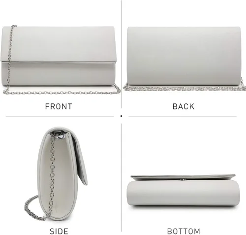Vista 3 de Dasein Bolso de noche para mujer, bolso de mano con purpurina para boda, bolso de novia brillante para cóctel, fiesta, baile de graduación