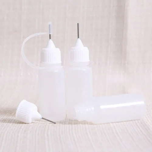 Vista 2 de Aplicador de punta de botella de precisión de 1.0 fl oz, punta de aguja, botella de pegamento, herramienta de quilling, apriete de precisión de 10