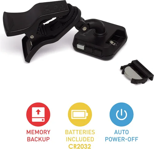 Vista 8 de KLIQ UberTuner - Afinador de guitarra con clip, color negro (paquete de 2)
