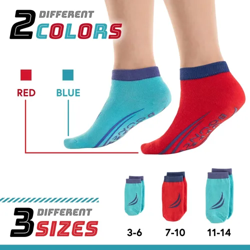 Vista 2 de Upper Bounce Trampoline Ankle Socks, Ballet Barre Non-Slip Fitness Anti-Skid Pilates, Running, Slipper Socks for Kids