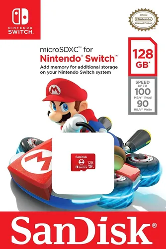 Vista 2 de SanDisk - Tarjeta de memoria MicroSD de 128 GB para Nintendo Switch Micro SDXC de 128 GB para Switch & Switch Lite con (1) lector de tarjetas GoRAM