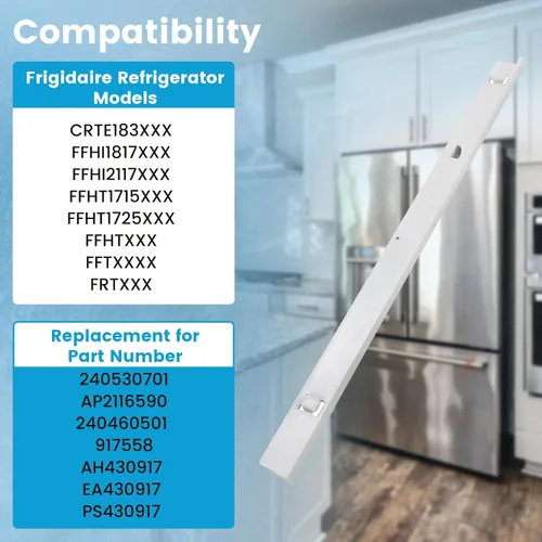 Vista 2 de HECASA 240530701 - Percha para frigorífico (derecha), riel deslizante compatible con Frigidaire Refrigerador Reemplazo para AP2116590 240460501