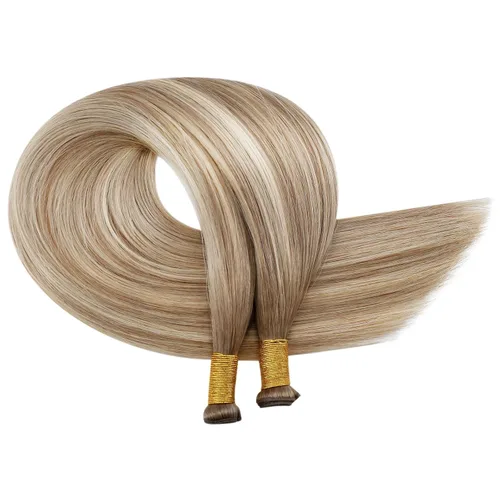 Vista 77 de Moresoo Extensiones de cabello humano real para coser, color negro natural