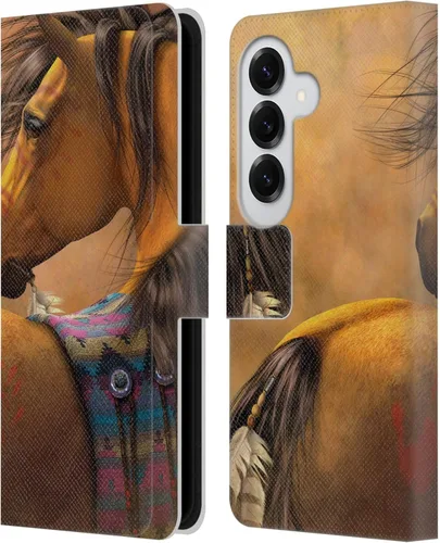 Vista 301 de Head Case Designs Officially Licensed Laurie Prindle A Morgan Christmas Western Stallion Leather Wallet Case Compatible with Samsung Galaxy A07 4G