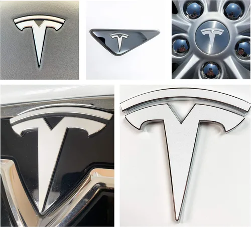 Vista 20 de Calcomanía con logotipo para Tesla Model S, Nosecone, juego de 14 piezas (verde brillante)
