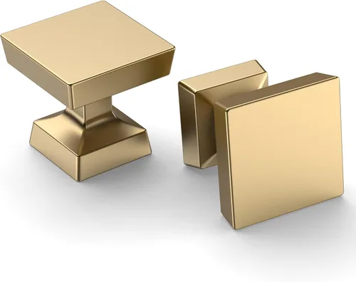 Vista 15 de Amerdeco Paquete de 6 pomos dorados cepillados para gabinetes de 1.2 Oro cepillado