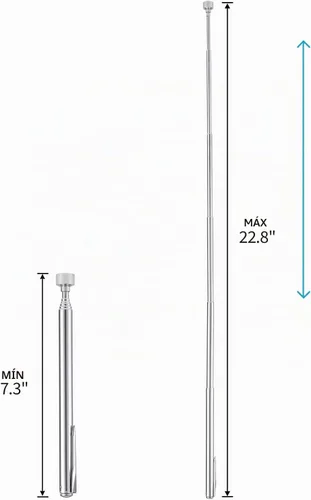 Vista 2 de Juego de herramientas de recogida magnética flexible de 2 piezas, 5 libras, recogida de extensión flexible de resorte de 23.6 pulgadas, con diseño