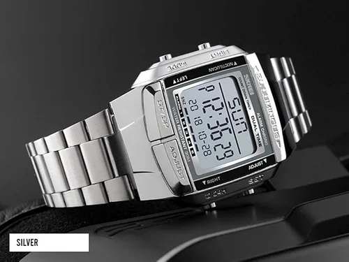 Vista 5 de MASTOP Reloj digital para hombre con alarma deportiva, cronómetro, relojes de negocios, cuadrados, impermeables, relojes de pulsera para hombre