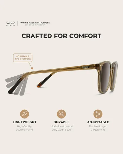 Vista 4 de WMP Eyewear - Gafas de sol polarizadas modernas y redondas para hombre con forma cuadrada
