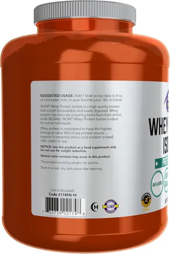 Vista 3 de Suero de proteína aislado de NOW Sports, 5 libras