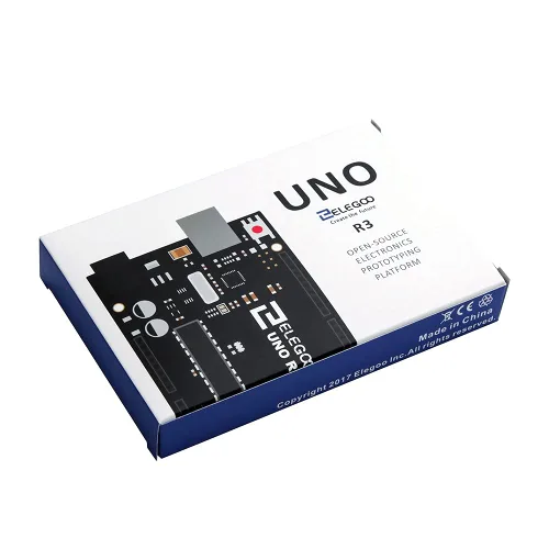 Vista 7 de ELEGOO Placa UNO R3 ATmega328P con cable USB (compatible con Arduino) para Arduino Compatible with Arduino IDE Projects, 32KB Flash Memory, 16Mhz