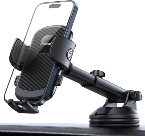 Vista 9 de Lamicall Soporte de teléfono para automóvil - [Ventosa de grado militar más fuerte] Soporte de teléfono con rotación de 360° para tu automóvil