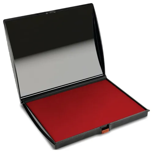 Vista 8 de Shiny AS-SHI0940188 Almohadilla grande para sellos de fieltro, cubierta plástica, S4, 5" x 7", negra
