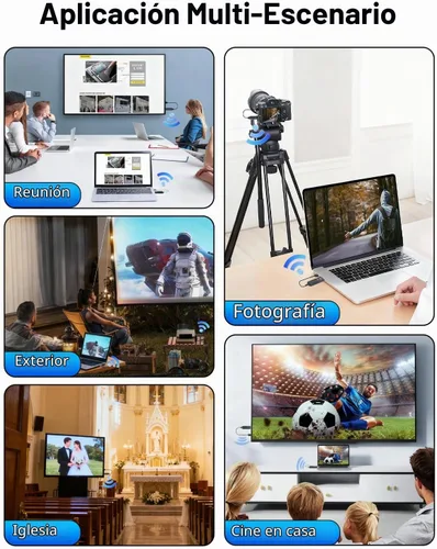 Vista 8 de 2026 Actualizado Transmisor y Receptor HDMI Inalámbrico 328FT/100M, Kit Extensor HDMI Inalámbrico Plug & Play 5G+2.4G Kit Extensor HDMI Inalámbrico