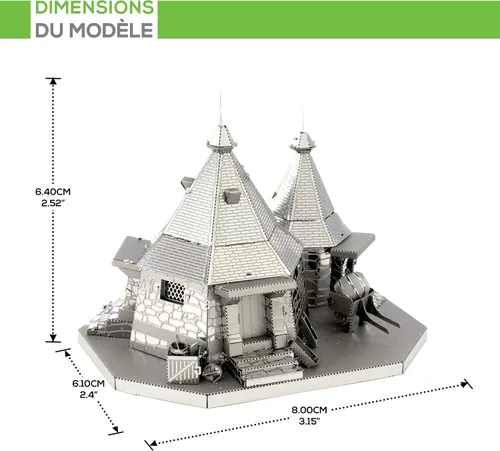Vista 7 de Fascinations Metal Earth Harry Potter La cabaña de Hagrid - Kit de modelo 3D de metal