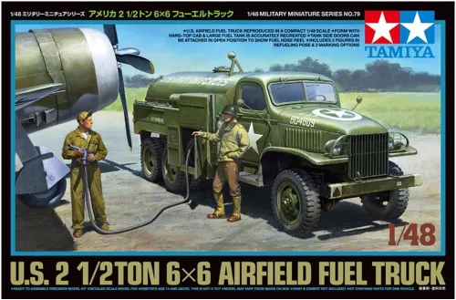 Vista 5 de Tamiya 32579 1/48 US Airfield Fuel Truck Kit de modelo de plástico