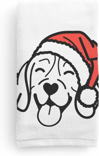 Vista 22 de Inkopious Santa Hat Airedale Terrier - Toalla de mano decorativa - Decoración navideña para el hogar