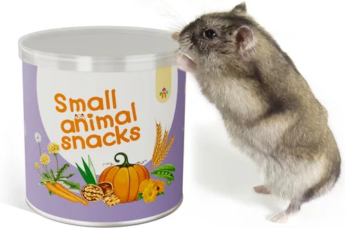 Vista 7 de Niteangel Juguete de bocadillos y golosinas para hámster: mezcla natural de animales pequeños para robo sirio, jerbos, ratones, limmings degus u