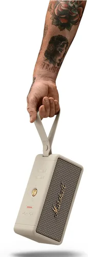 Vista 21 de Marshall Middleton - Parlante Bluetooth portátil, color negro y latón Crema