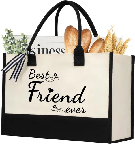 Vista 27 de shenee Initial Canvas Tote Bag, Personalized Beach Bags Gift for Women