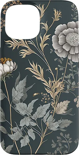 Vista 6 de iPhone 16 Cute Flowers Vintage Botánico Floral Ilustración Case