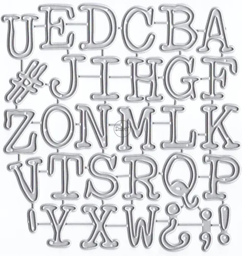 Vista 15 de DzIxY Troqueles de corte de metal con número de letras inglesas para hacer tarjetas, troquelados, troquelados, álbumes de recortes, plantillas