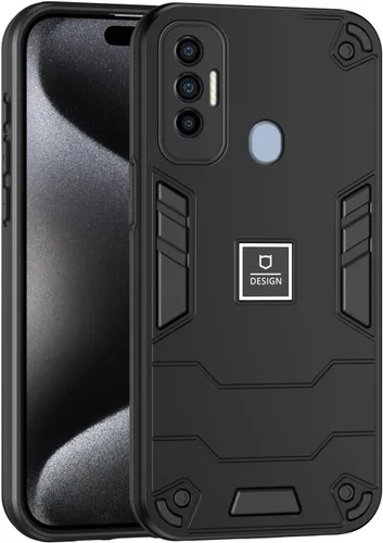 Vista 473 de Funda compatible con Redmi A1, compatible con Redmi A2 2 en 1 [PC dura + TPU], funda de teléfono negra