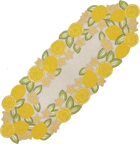 Vista 14 de Camino de mesa con cuentas de 36 pulgadas de diseño elegante infinito - Decoración de mesa para bodas, fiestas, días festivos, regalos y uso diario