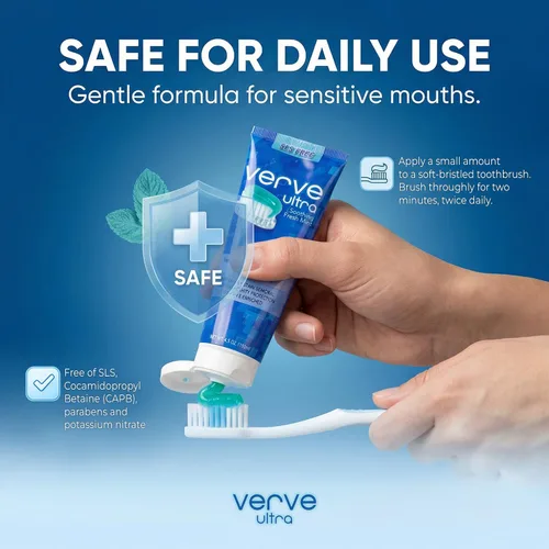 Vista 6 de Verve Pasta de dientes Ultra SLS-Free con flúor, 4.5 oz.